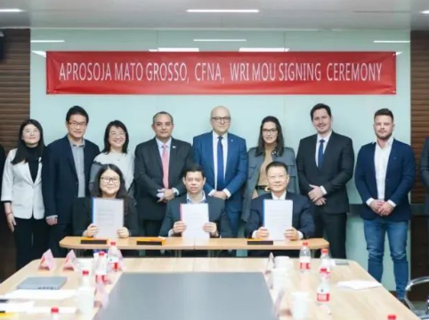 粮油多多应邀参加中国食品土畜进出口商会会见巴西马托格罗索州代表一行贸易促进交流会